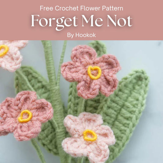 Free Crochet Flower Pattern Forget Me Not