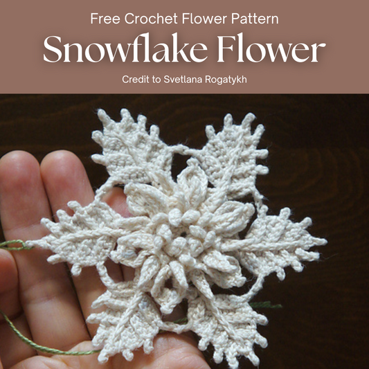 Free Crochet Flower Pattern - Snowflake