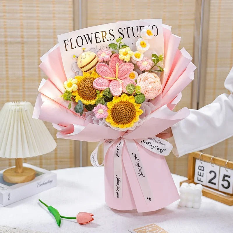 "Bee Happy" - Premium Large Bouquet w/ Lily, Sunflowers, Roses