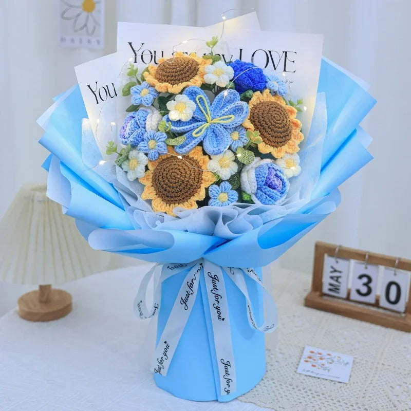 "Endless Embrace" - Premium Large Bouquet w/ Lily, Sunflowers, Roses