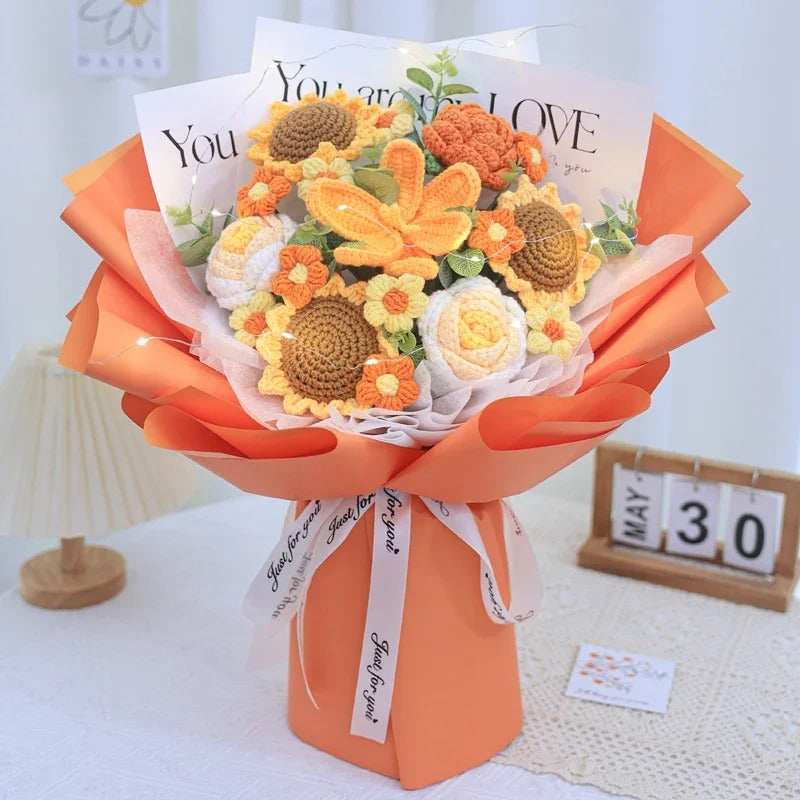 "Endless Embrace" - Premium Large Bouquet w/ Lily, Sunflowers, Roses