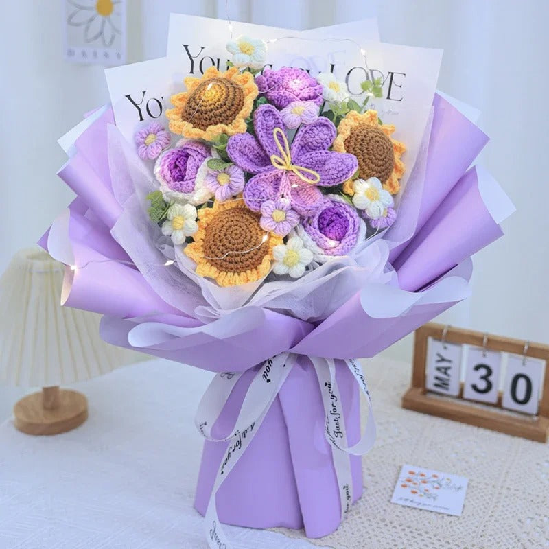 "Endless Embrace" - Premium Large Bouquet w/ Lily, Sunflowers, Roses