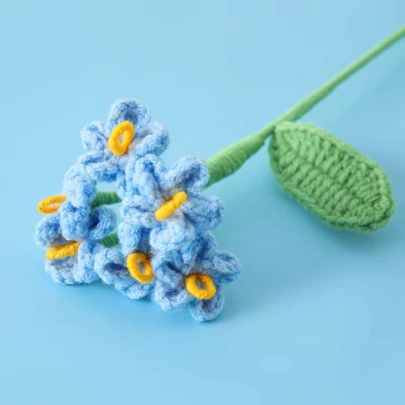 1pc Single Forget Me Not - Multiple Colour Crochet Forget Me Nots