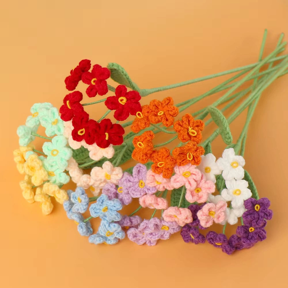 1pc Single Forget Me Not - Multiple Colour Crochet Forget Me Nots