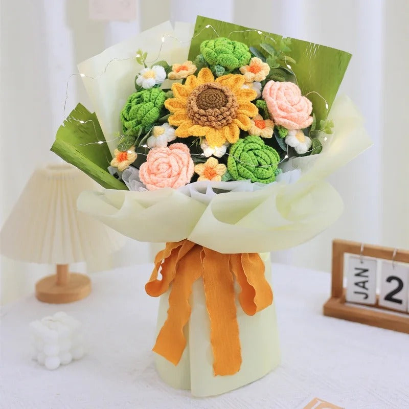 "True Affection" - Premium Large Bouquet w/ Sunflower, Roses