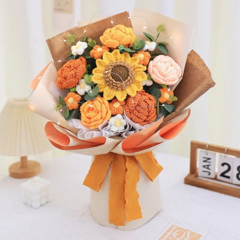 "True Affection" - Premium Large Bouquet w/ Sunflower, Roses