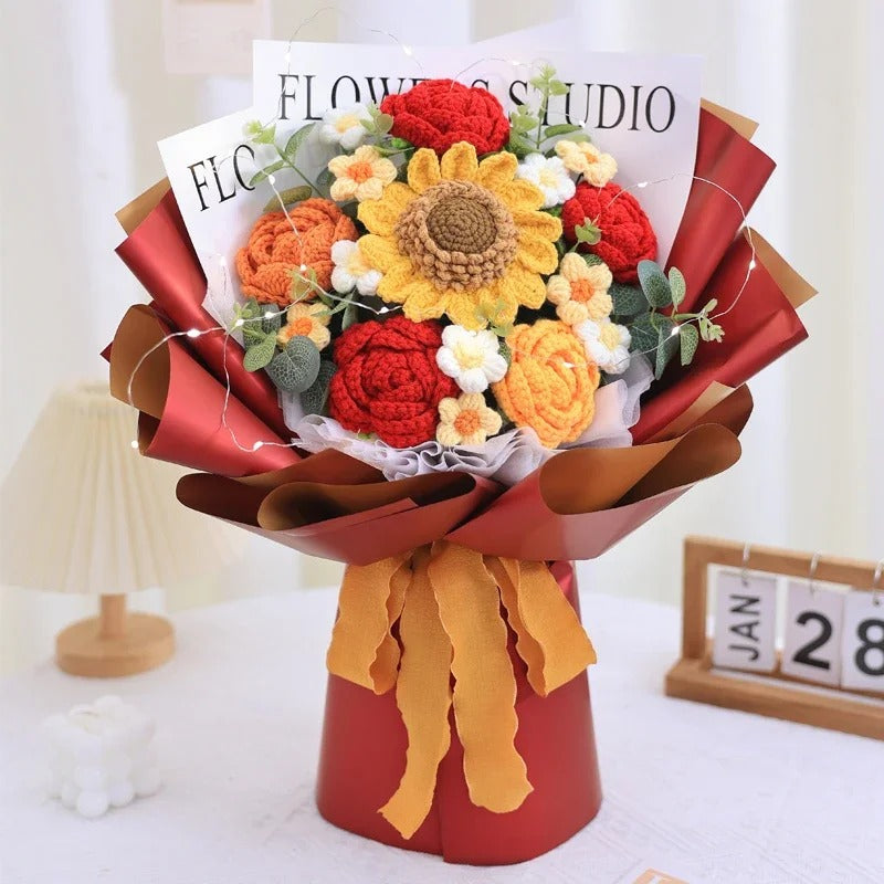 "True Affection" - Premium Large Bouquet w/ Sunflower, Roses
