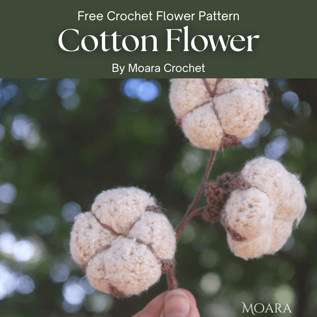 Free Crochet Flower Pattern Cotton Flower