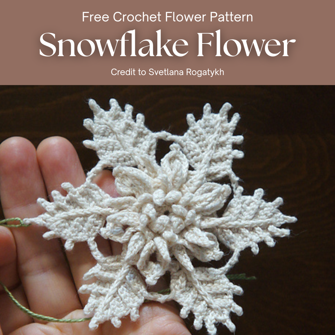 Free Crochet Flower Pattern - Snowflake