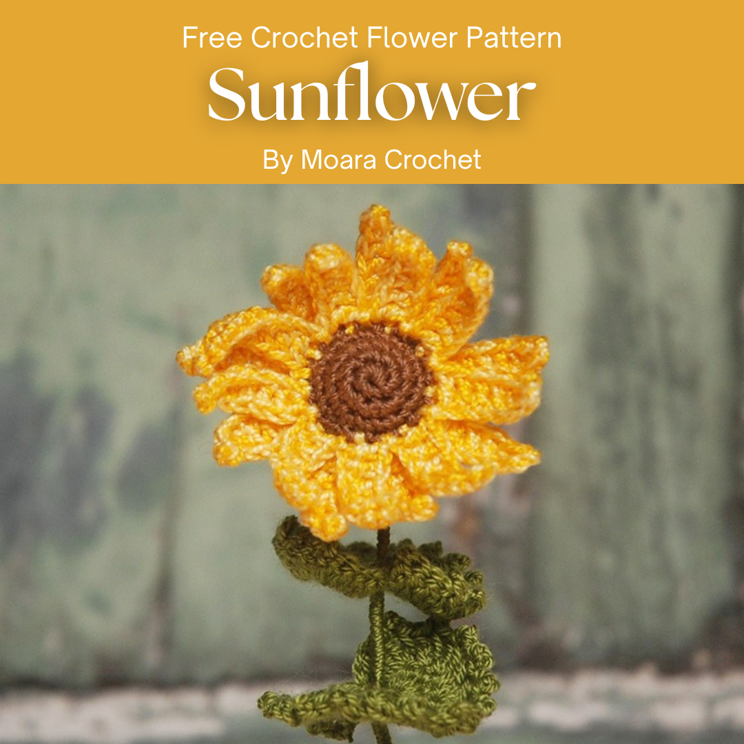 Free Crochet Flower Pattern Sunflower 2
