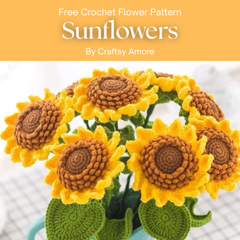 Free Crochet Flower Pattern - Sunflower Bouquet – Crochet Bouquets ...