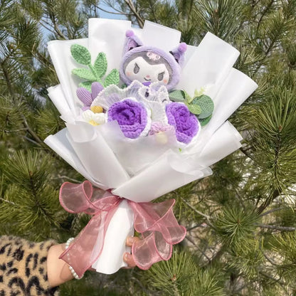 Kuromi | Hello Kitty - Handmade Crochet Bouquets - Roses, Plush