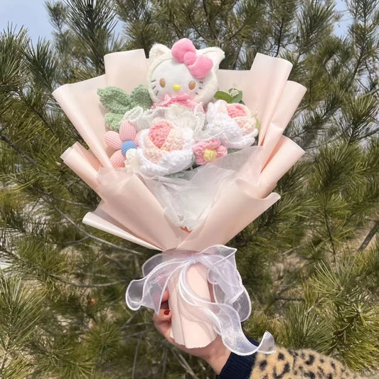 Hello Kitty - Handmade Crochet Bouquets - Roses, Plush