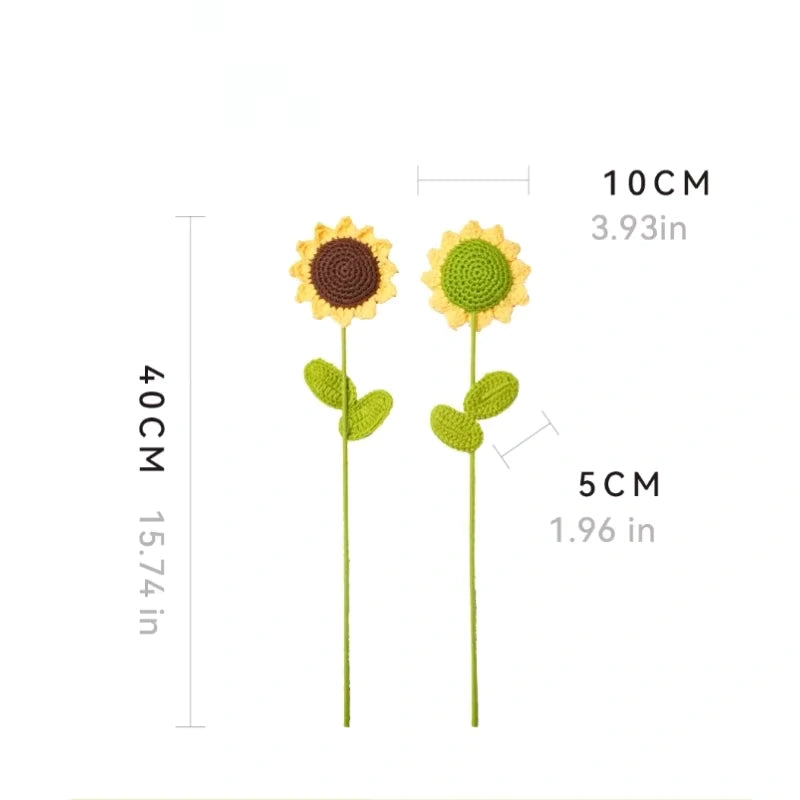1pc Single Sunflowers - Multiple Colour Crochet Sunflowers