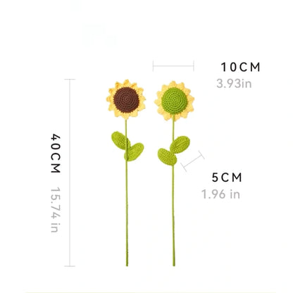 1pc Single Sunflowers - Multiple Colour Crochet Sunflowers