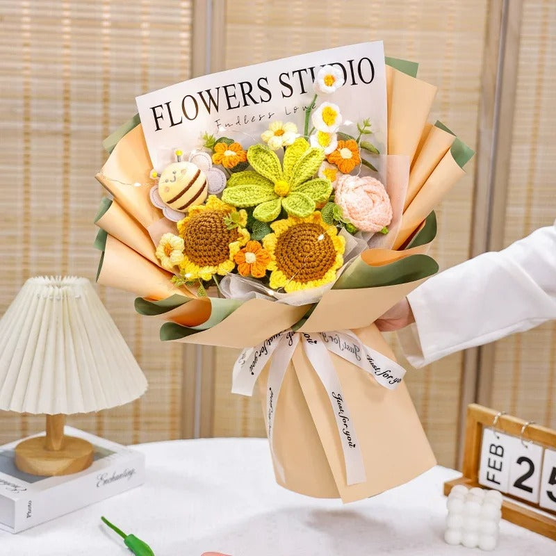 "Bee Happy" - Premium Large Bouquet w/ Lily, Sunflowers, Roses