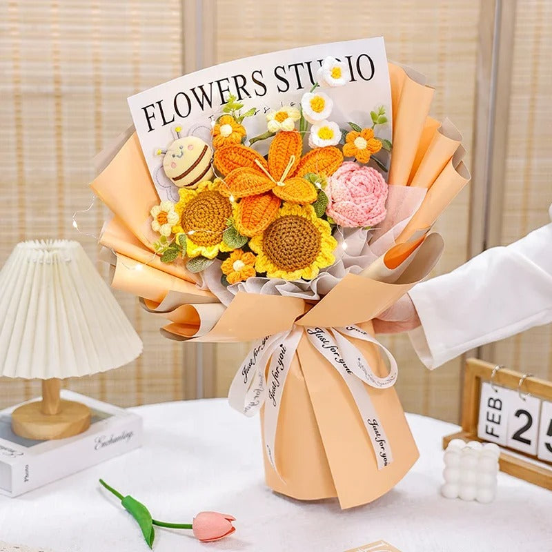 "Bee Happy" - Premium Large Bouquet w/ Lily, Sunflowers, Roses