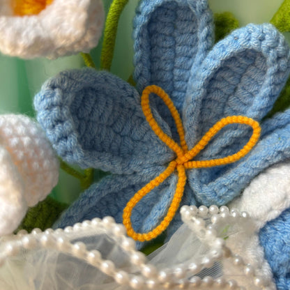 "Valley of Love" - Handmade Lily of the Valley Crochet Flowers Bouquet w/ Mix