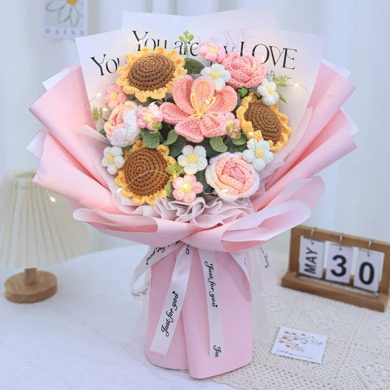 "Endless Embrace" - Premium Large Bouquet w/ Lily, Sunflowers, Roses