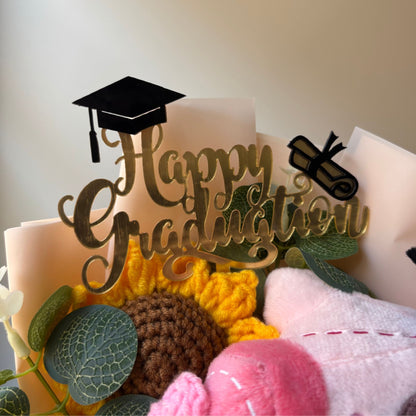Kirby Graduation Bouquet  🎓 Handmade Crochet Bouquets - Sunflower, Plush
