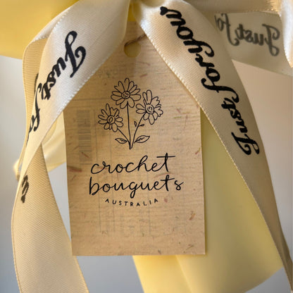 Black & White Dog Graduation Bouquet 🎓 Handmade Crochet Bouquets - Sunflower, Plush